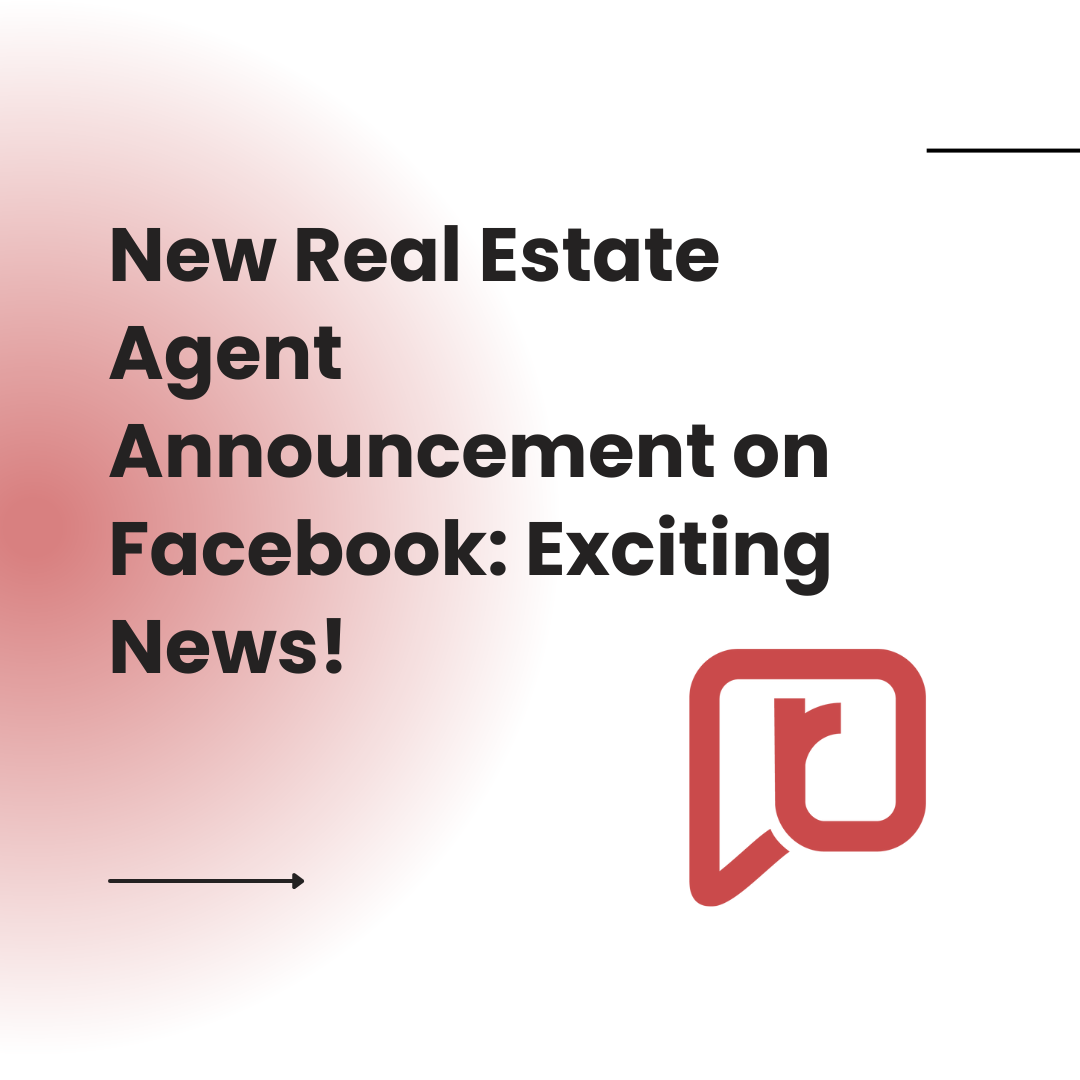 New Real Estate Agent Announcement on Facebook: Exciting News!